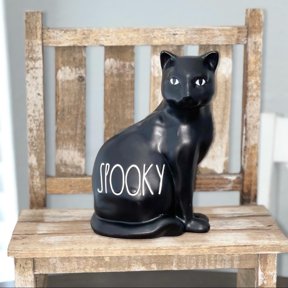 Rae Dunn SPOOKY Black Cat Decor